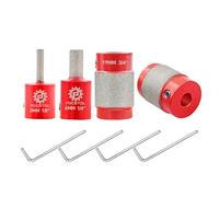 FOCSTOL Punta per Smerigliatrice per Vetro - 4 pezzi 3/6/19/25mm Punta per Smerigliatrice Diamantata per molatura di Vetro Piastrelle Pietra Giada