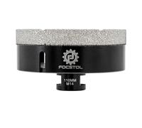 FOCSTOL Punte per Trapano Diamantate - 110mm Sega a Tazza Diamantata per Porcellana Ceramica Piastrella Marmo Granito Quarzo M14 Filettatura
