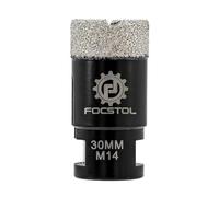FOCSTOL Punte per Trapano Diamantate - 30mm Sega a Tazza Diamantata per Porcellana Ceramica Piastrella Marmo Granito Quarzo M14 Filettatura