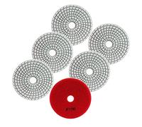 FOCSTOL Tamponi Diamantati per Lucidatura - 6 pezzi 100mm Grana 100 Disco Diamantato per Lucidatura per Granito Marmo Pietra Artificiale Quarzo per Smerigliatrice Angolare