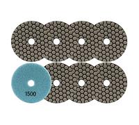 FOCSTOL Tamponi Diamantati per Lucidatura - 8 pezzi 100mm #1500 Disco Diamantato per Lucidatura per Granito Marmo Pietra Artificiale Quarzo per Smerigliatrice Angolare