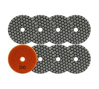 FOCSTOL Tamponi Diamantati per Lucidatura - 8 pezzi 100mm #200 Disco Diamantato per Lucidatura per Granito Marmo Pietra Artificiale Quarzo per Smerigliatrice Angolare
