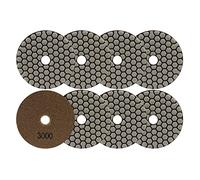 FOCSTOL Tamponi Diamantati per Lucidatura - 8 pezzi 100mm #3000 Disco Diamantato per Lucidatura per Granito Marmo Pietra Artificiale Quarzo per Smerigliatrice Angolare