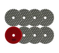 FOCSTOL Tamponi Diamantati per Lucidatura - 8 pezzi 100mm #400 Disco Diamantato per Lucidatura per Granito Marmo Pietra Artificiale Quarzo per Smerigliatrice Angolare