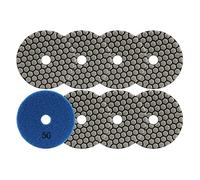 FOCSTOL Tamponi Diamantati per Lucidatura - 8 pezzi 100mm #50 Disco Diamantato per Lucidatura per Granito Marmo Pietra Artificiale Quarzo per Smerigliatrice Angolare