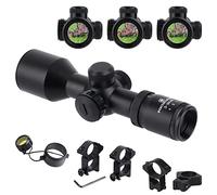 FOCUHUNTER 3-9x40E Cannocchiale da puntamento Rifle Scope tattico Mirino Ottico Compatto con Anelli di Montaggio Weaver/Picatinny da 20 mm e copriobiettivo per Gli Sport all'Aria Aperta