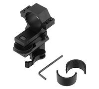 FOCUHUNTER Anello di Montaggio per Torcia, Supporto Regolabile in Alzata e Spostamento, Morsetto per Supporto in Metallo per Tubo da 1'' 30mm, Leva di Bloccaggio Rapido per Guida Picatinny da 20mm