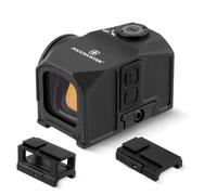 FOCUHUNTER Optics 1x19mm Multi-Reticolo Precision Red Circle Dot Compatibile con Adattatore ACRO, Mirino a Punto Rosso Shake Awake da 3 MOA con 2 Supporti per Guida Picatinny, Mirino Antiurto