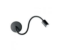 Applique Moderna Focus-1 Metallo Nero Led 4W 3000K Luce Calda