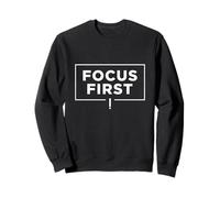 Focus First Deep Work Produttività Mindset Design Felpa
