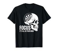 Focus It's all in Your Mind Freccette Divertenti Teschio Maglietta