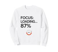 Focus Loading 87% - Umorismo sulla produttività dell'interfaccia utente tecnologica Felpa