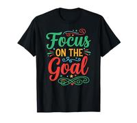 Focus on The Goal Inspirational Motivation Typography Maglietta