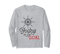 Focus on The Goal Target Graphic Motivation Discipline Quote Maglia a Manica