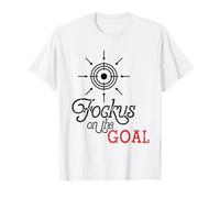 Focus on The Goal Target Graphic Motivation Discipline Quote Maglietta