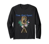 Focus Shoot Repeat Photography Camera Lens Design Funny Maglia a Manica
