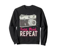 Focus Shoot Repeat Photography Photographer Camera Vintage Felpa