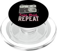Focus Shoot Repeat Photography Photographer Camera Vintage PopSockets PopGrip per MagSafe