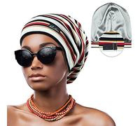 FocusCare Berretto da Sonno Regolabile, in Raso, Extra Large per Donne con Capelli Ricci, Disponibile per Giorno e Notte, Taglia unica