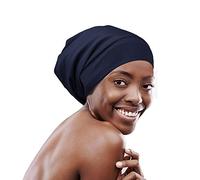 FocusCare Copricapo elastico per capelli crespi, regalo per donne con ricci blu navy