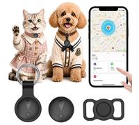 Focushine Tracker GPS per animali domestici per cani, mini localizzatore intelligente per gatti, funziona con iOS Trova il mio, nessun abbonamento mensile, dispositivo anti-perso impermeabile in tempo