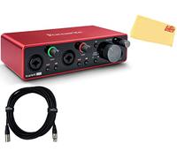 Focusrite Scarlett 2i2 3rd Gen 2", 2-out USB Audio Interface Bundle con cavo XLR e panno per la lucidatura Austin Bazaar