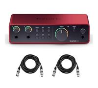 Focusrite Scarlett 2i2 3rd Gen 2x2 USB Audio Bundle con cuffie e 2 cavi XLR (4 pezzi)