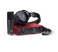 Focusrite Scarlett 2i2 Studio (4° gen.), pacchetto con interfaccia audio USB per cantautori, microfono a condensatore e cuffie, ideale per registrazioni, streaming e podcast