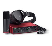 Focusrite Scarlett 2i2 Studio (4° gen.), pacchetto con interfaccia audio USB per cantautori, microfono a condensatore e cuffie, ideale per registrazioni, streaming e podcast