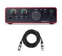 Focusrite Scarlett Solo - Interfaccia USB di quarta generazione con software suite, bundle con cavo microfono XLR H & A da 3,5 m