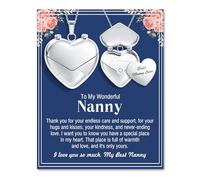 Focxoio Collana da donna con medaglione a forma di cuore, apribile con messaggio segreto, gioiello romantico inciso per lei, moglie, fidanzata, mamma, nonna, sorella, migliore amica, zia, Acciaio