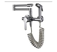 FODABILE rubinetti da cucina in ottone massiccio Miscelatore for lavabo da cucina in ottone rubinetto caldo e freddo montati con pistola a spruzzo rotante miscelatore lavello(A)
