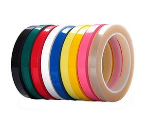 Fodattm 9 rotoli di nastro adesivo da 6 mm di larghezza per artista, grafica artistica, nastro sottile cancellabile a secco, nastro per griglia per lavagna bianca, 72 m per rotolo (multicolore)