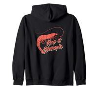 Foddie Keep it Shrimple Funny Seafood Pun Gamberetti Amante Felpa con Cappuccio