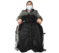 Fodera calda e accogliente foderata in pile for gambe e parte inferiore del corpo di adulti, coperta for anziani(Black)