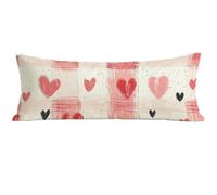 Fodera Cuscino 150 x 50 cm Rosa Federe Cuscini Divano Velluto con Cerniera Invisibile Design, Cuscino Lungo Amore Stampa Fronte-Retro per Dormire Sul Fianco Maternità Supporto Schiena RegaloE0-713