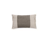 Fodera cuscino Lorin in lino con frange verde 30 x 50 cm