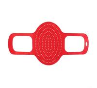 Fodera da forno in silicone con sollevatore a fionda per friggitrice ad aria, resistente al calore, non strumento per sollevare ciotole calde, padelle e tacchini (rosso)