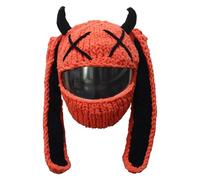 Fodera elastica per casco invernale con motivi divertenti, copertura completa della testa, per sci, moto, ingranaggi esterni, protezione calda per moto, caschi, sciarpa, E, Taglia unica