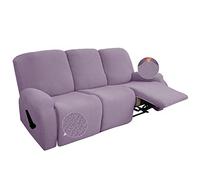 Fodera elasticizzata per divano reclinabile a 3 posti, protezione per mobili con funzione antiscivolo, colore viola, per il massimo comfort