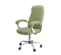 Fodera elasticizzata per poltrona da club e sedia girevole, con cinghie elastiche, protezione in morbido tessuto color latte (verde chiaro)