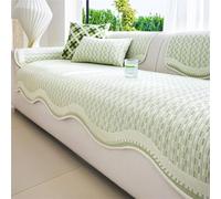 Fodera for divano,Copridivano antiscivolo moderno,Per a due posti/3 cuscini/a forma di L/Chaise lounge/Divano componibile(Verde,90 * 120cm)