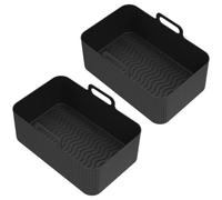 Fodera For Friggitrice Ad Aria In Silicone For Friggitrice Ad Aria 2 Pezzi | Rettangolo del cestello in silicone for friggitrice ad aria resistente al calore