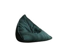 Fodera for poltrona a sacco, imbottitura non inclusa - Fodera di ricambio triangolare con cerniera da 3 piedi in morbido velluto sintetico lavabile in lavatrice for adolescenti e adulti(Dark green)