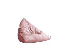 Fodera for poltrona a sacco, imbottitura non inclusa - Fodera di ricambio triangolare con cerniera da 3 piedi in morbido velluto sintetico lavabile in lavatrice for adolescenti e adulti(Bean pink)