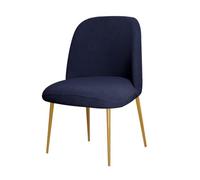 Fodera for sedia da pranzo laterale imbottita in velluto elasticizzato | Fodere for sedie da pranzo con accento moderno della metà del secolo for la cucina e il soggiorno(Navy Blue a,1PCS)