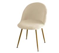 Fodera for sedia elastica in velluto tinta unita peluche con schienale basso a becco d'anatra fodere for sedie da pranzo morbide fodere for sedie for trucco for la casa hotel per Hotel(A5 beige)