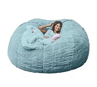 Fodera gigante per pouf per adulti (imbottitura non inclusa) - Comodo divano letto da 1,5 m, mobili per soggiorno e camera da letto, azzurro, 135 x 65 cm - perfetto per il relax
