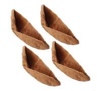 Fodera in fibra di cocco da appendere per giardinaggio e decorazione floreale, materiale naturale favorisce l'aerazione delle radici e il flusso d'acqua (4 pezzi)
