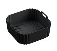 Fodera in silicone per friggitrice ad aria Cosori da 5,5-6,2 QT, compatibile con modelli AF181 AF140, inserto riutilizzabile antiaderente per cestello, 20 x 16 x 3 cm (quadrato nero)